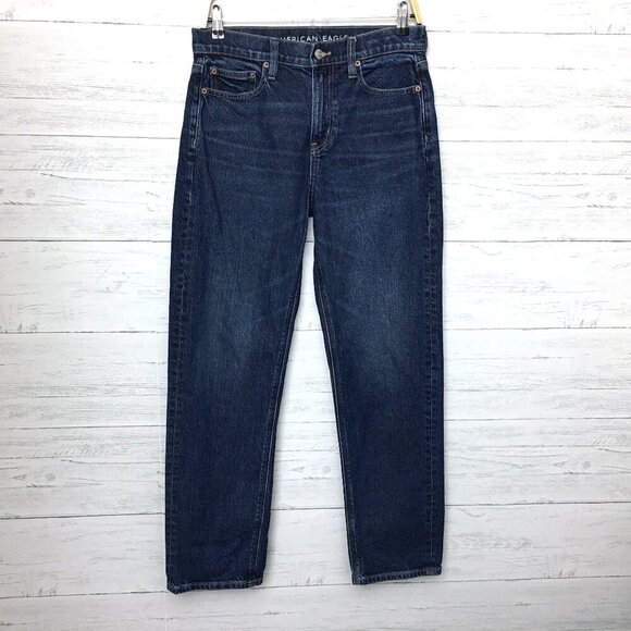 American Eagle Outfitters Jeans Super High Rise Ankle Straight Leg size 4L - Picture 1 of 9